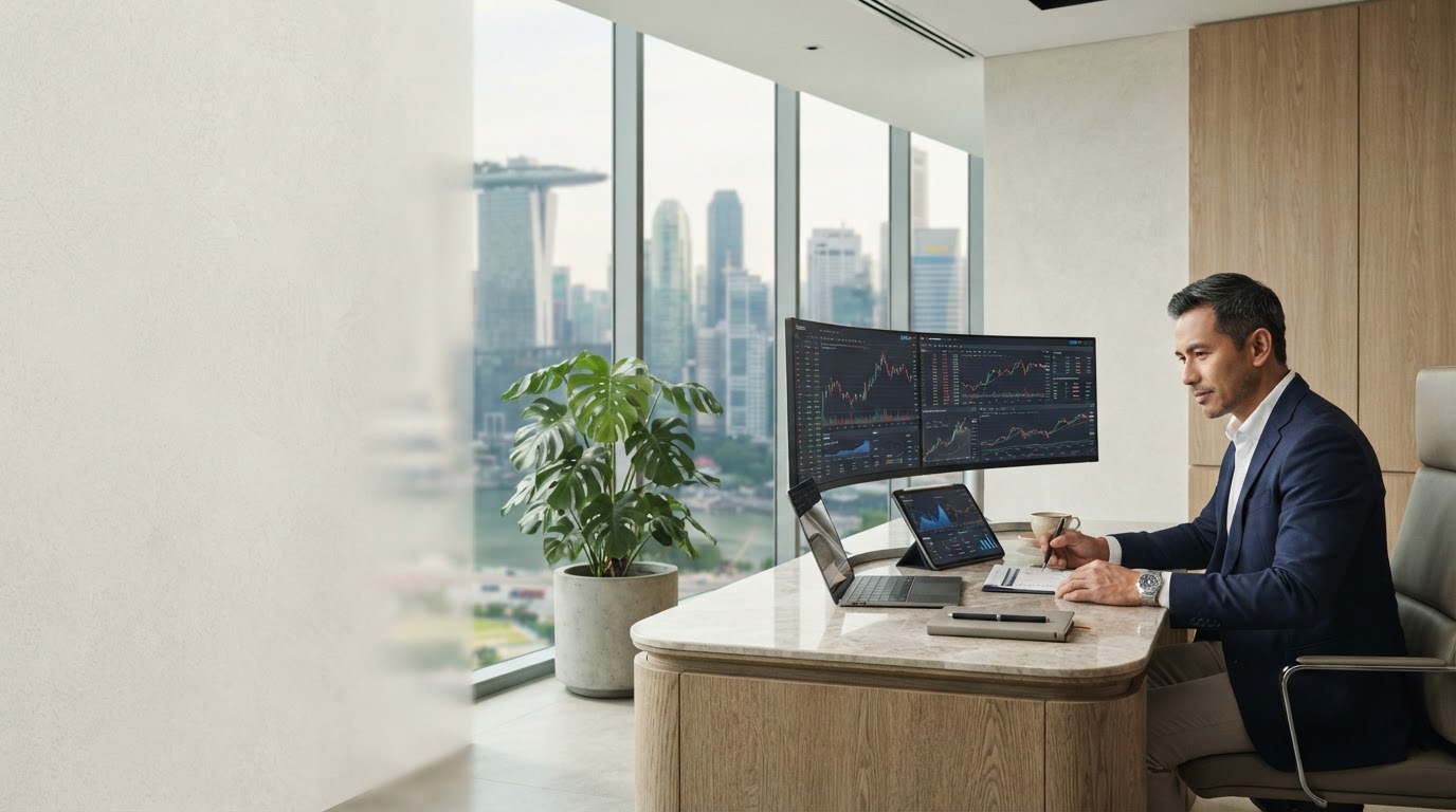 Singtel Trading data analytics interface representing AI-driven investment intelligence